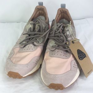 Flower Mountain CORAX WOMAN Pink Technical Fabric and Suede Sneakers